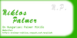 miklos palmer business card